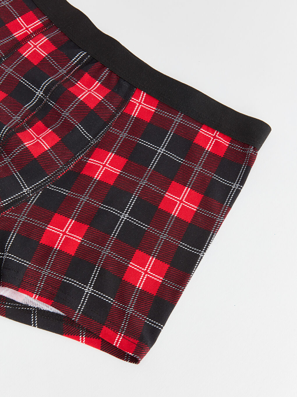 Siyah Standart Kalıp Pamuklu Esnek Erkek Boxer-1