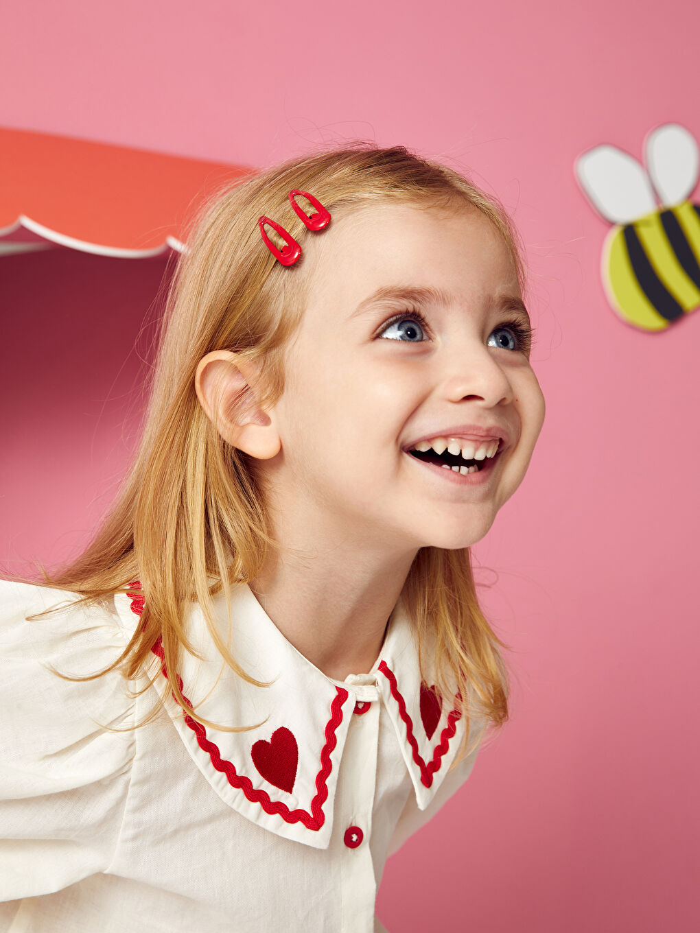Peter Pan Collar Long Sleeve Embroidered Baby Girls' Shirt-2