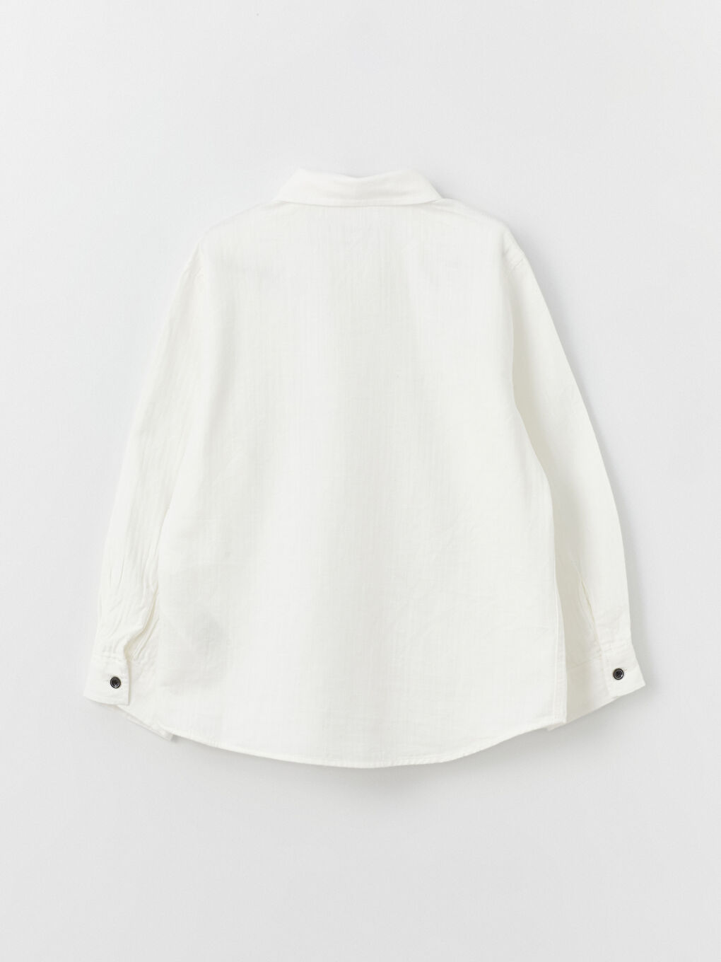 Ekru Keten Karışımlı Erkek Çocuk Gömlek-5