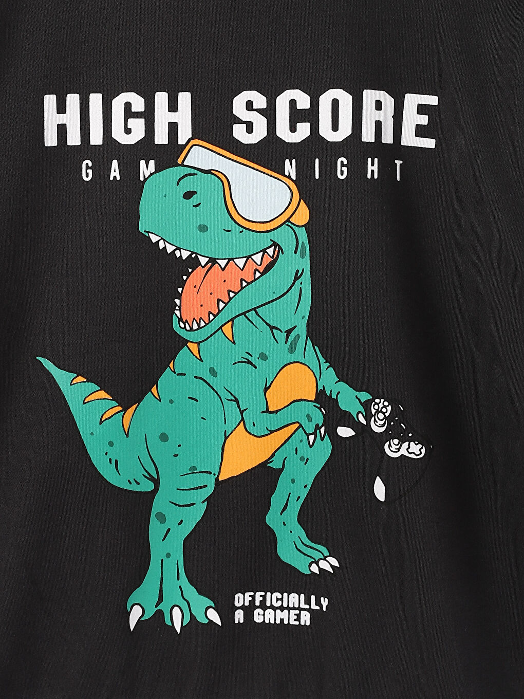 Crew Neck Printed Long Sleeve Boys' T-Shirt-2