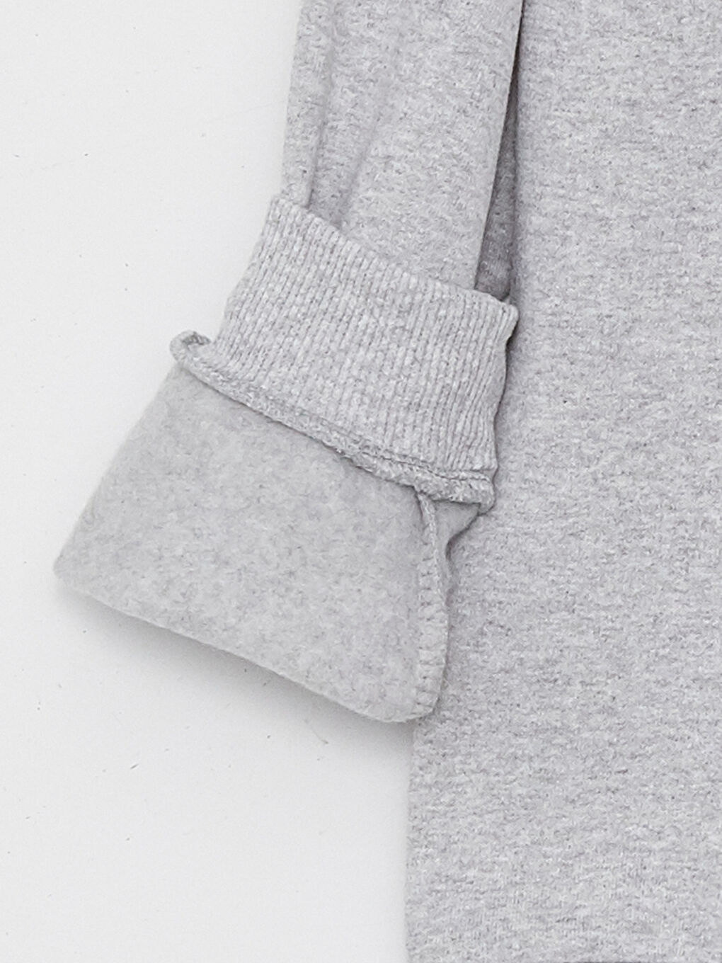 Gri Baskılı Uzun Kollu Erkek Çocuk Hoodie-5