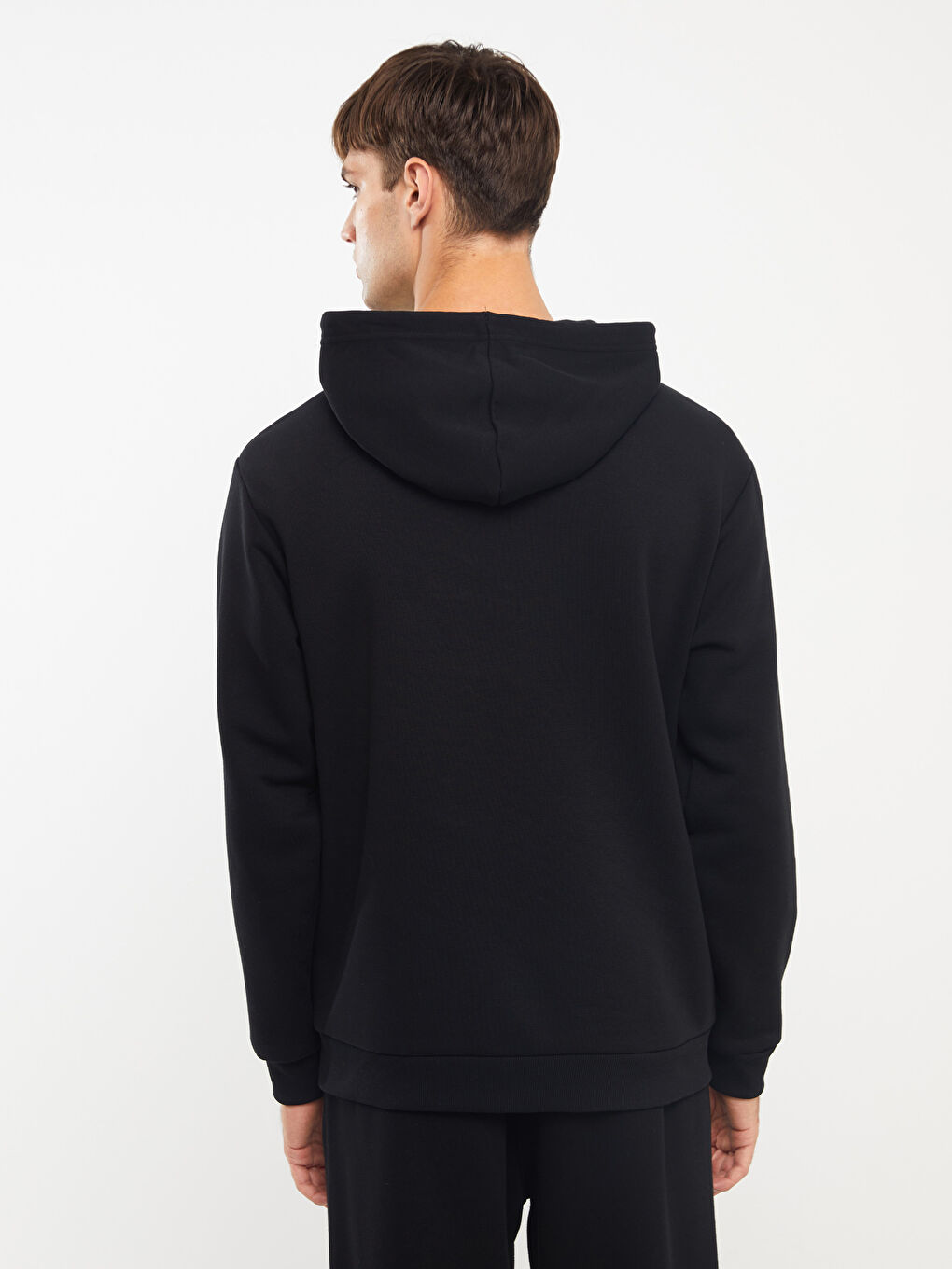 XSIDE Siyah Uzun Kollu Baskılı Erkek Hoodie - 3