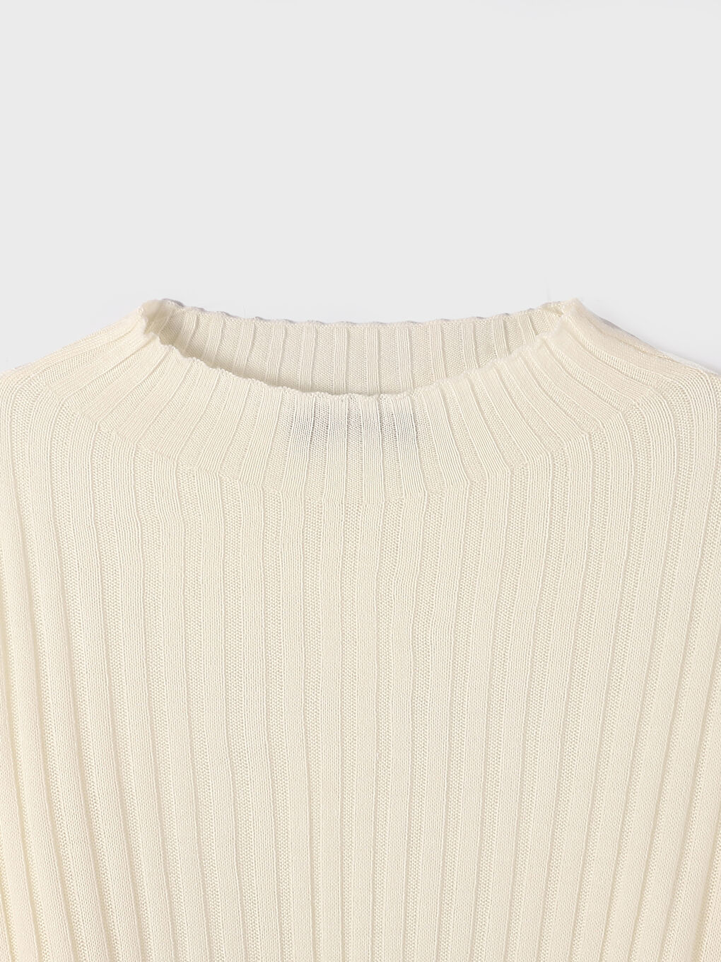 Crew Neck Plain Long Sleeve Women's Knitwear Tunic-2