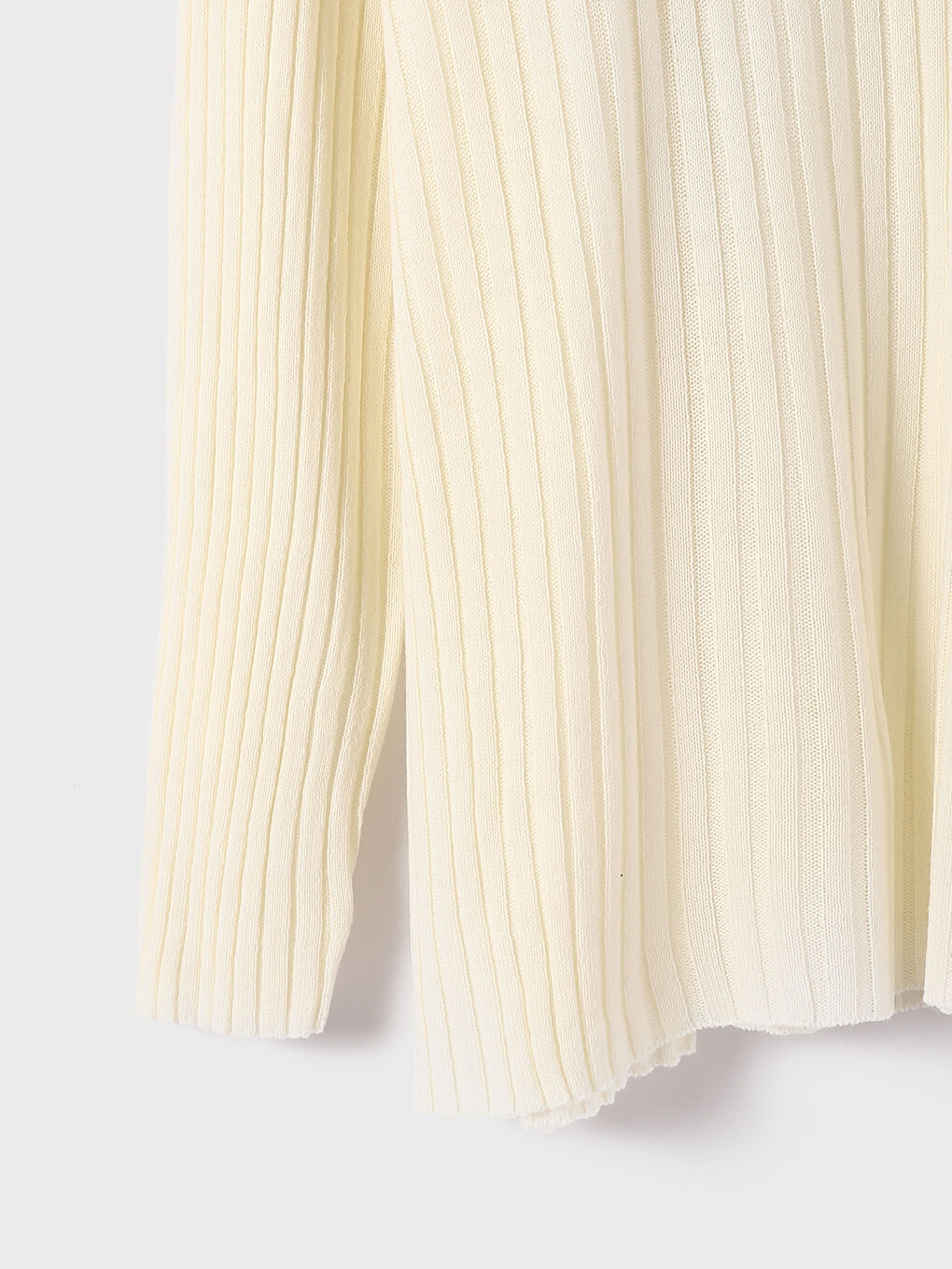 Crew Neck Plain Long Sleeve Women's Knitwear Tunic-3