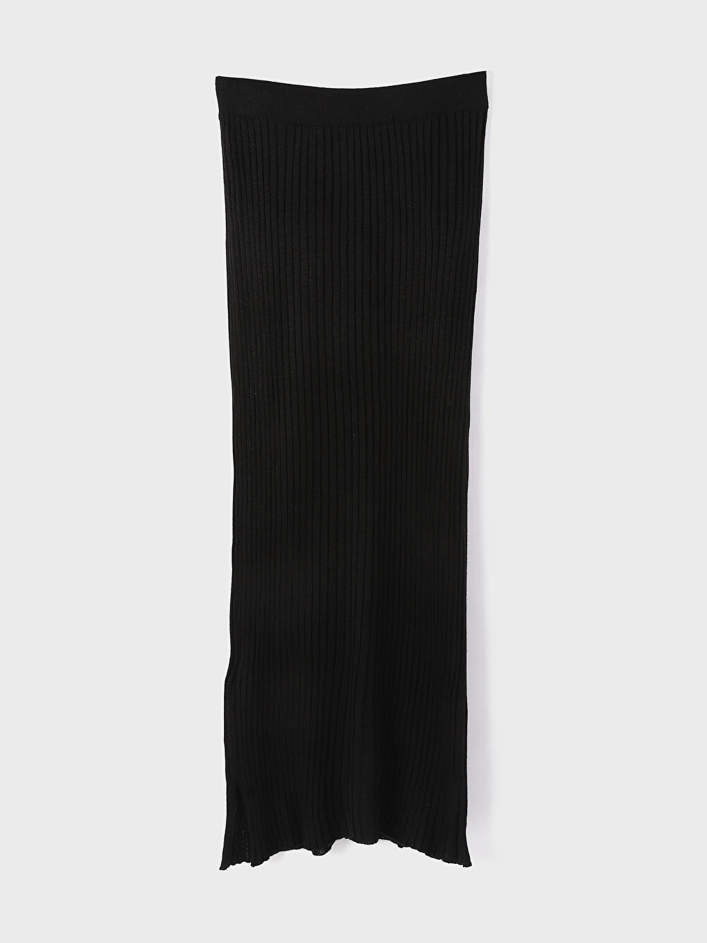 Women's Elasticated Waist Plain Knitwear Skirt-1