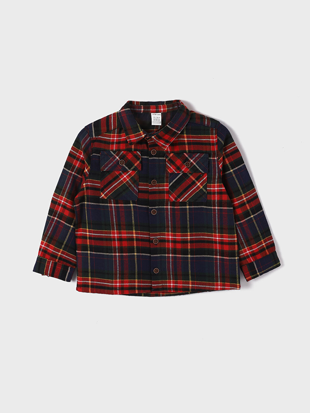 Long Sleeve Plaid Patterned Baby Boy Shirt