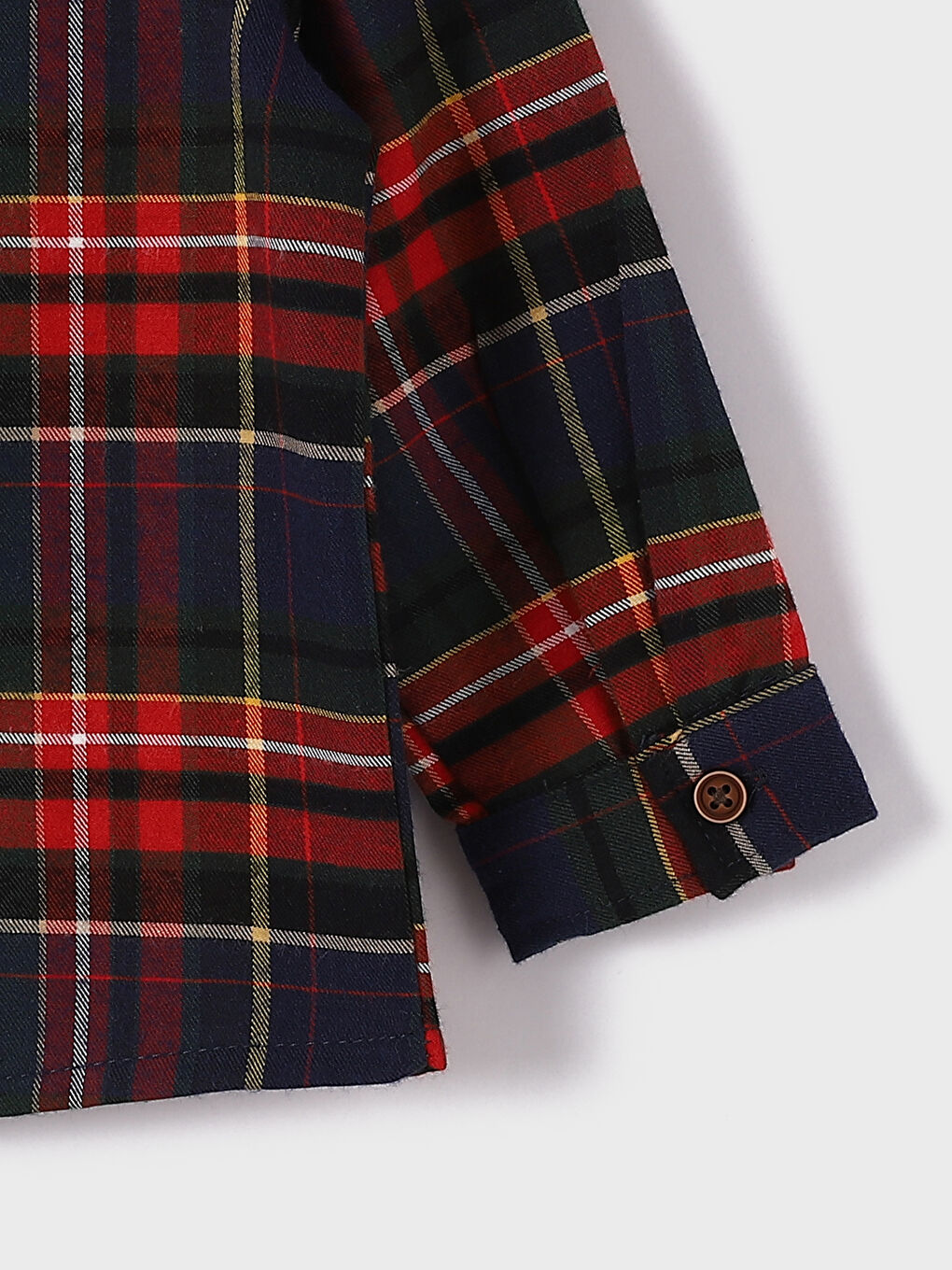 Long Sleeve Plaid Patterned Baby Boy Shirt-3