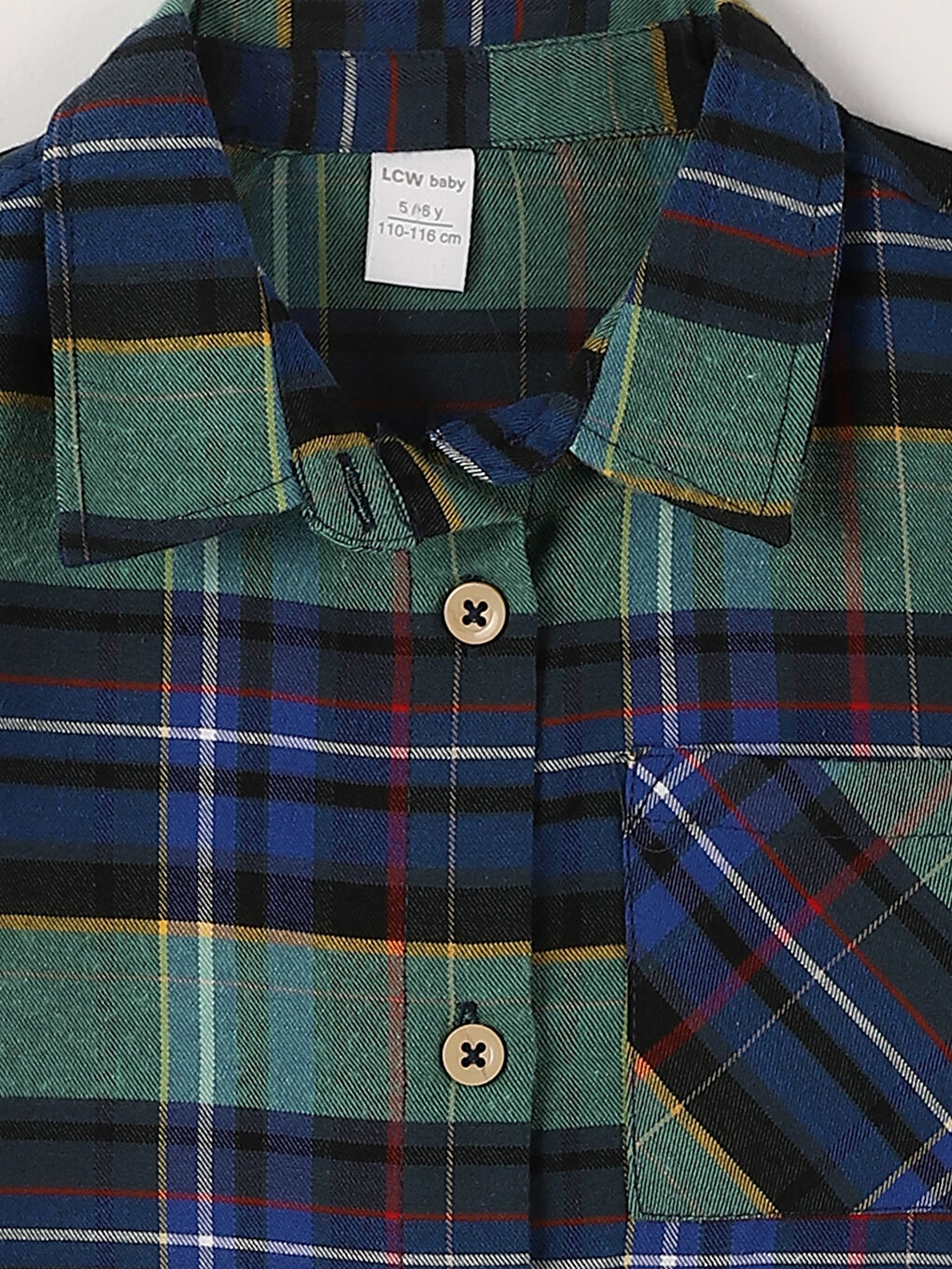 قميص فلانيل كاروهات كم طويل للأولاد-2