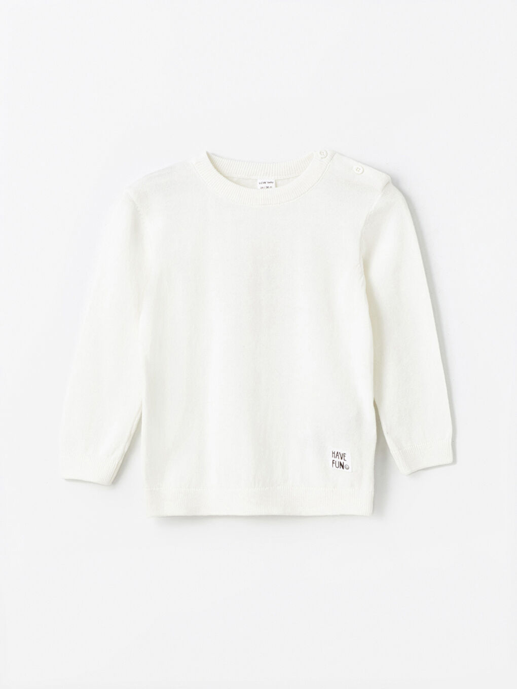 Crew Neck Long Sleeve Baby Boys' Sweater