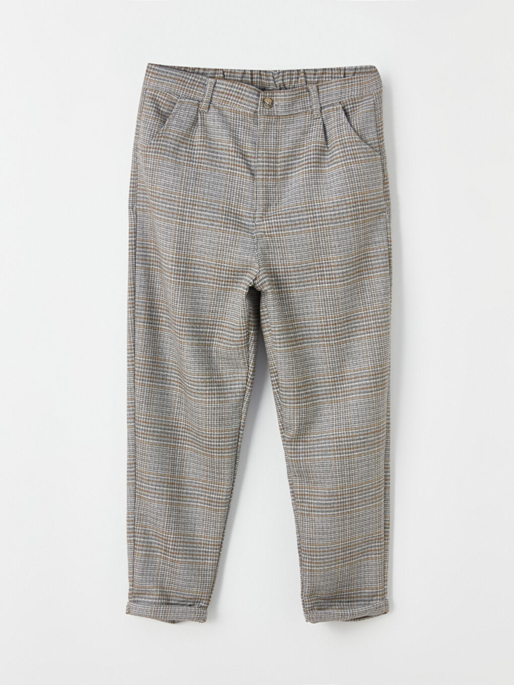 Gri Beli Ayarlanabilir Lastikli Erkek Çocuk Pantolon