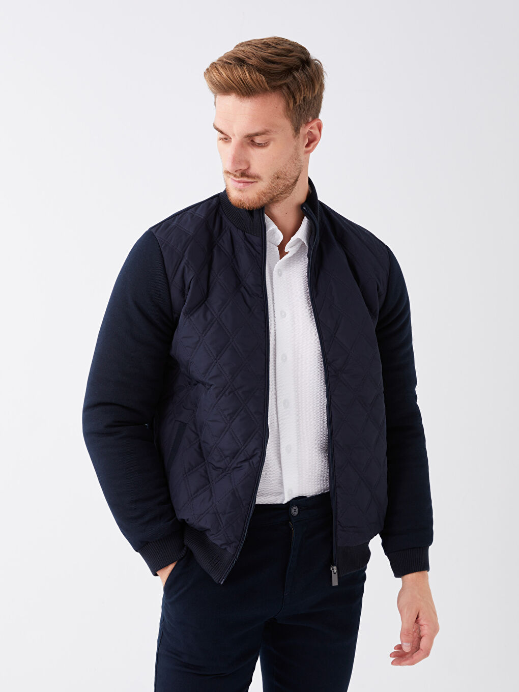 LCWAIKIKI Classic Regular Fit Funnel Neck Men's Knitwear Coat -W3GP04Z8-RFH