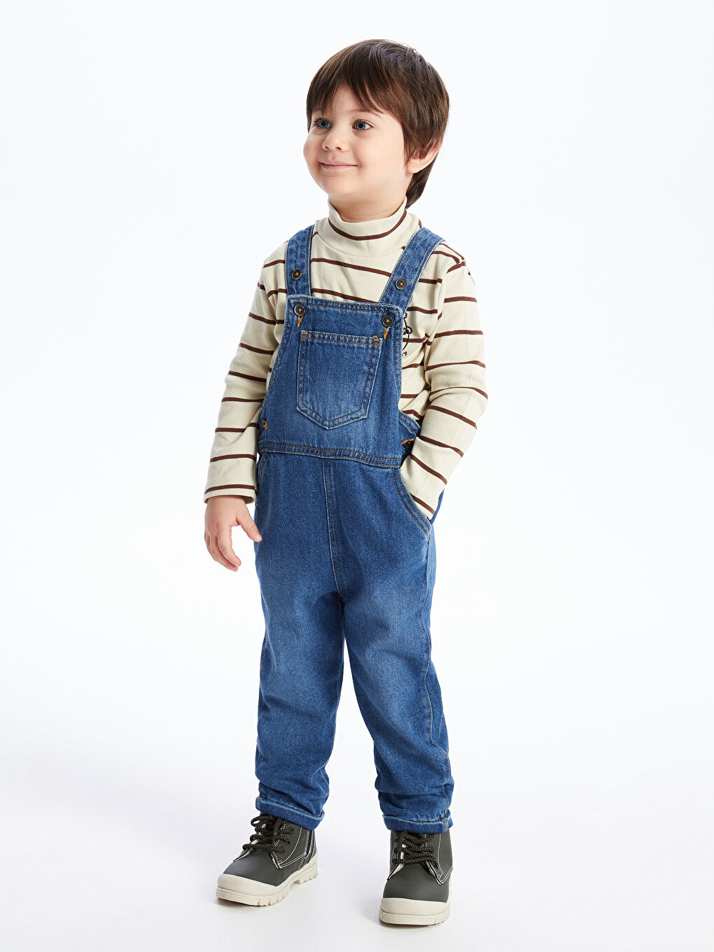 LCW baby Orta İndigo Rodeo Basic Erkek Bebek Jean Salopet