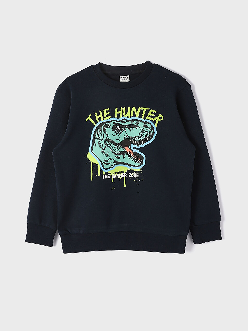 تيشيرت للأولاد بياقة دائرية مطبوع كم طويل