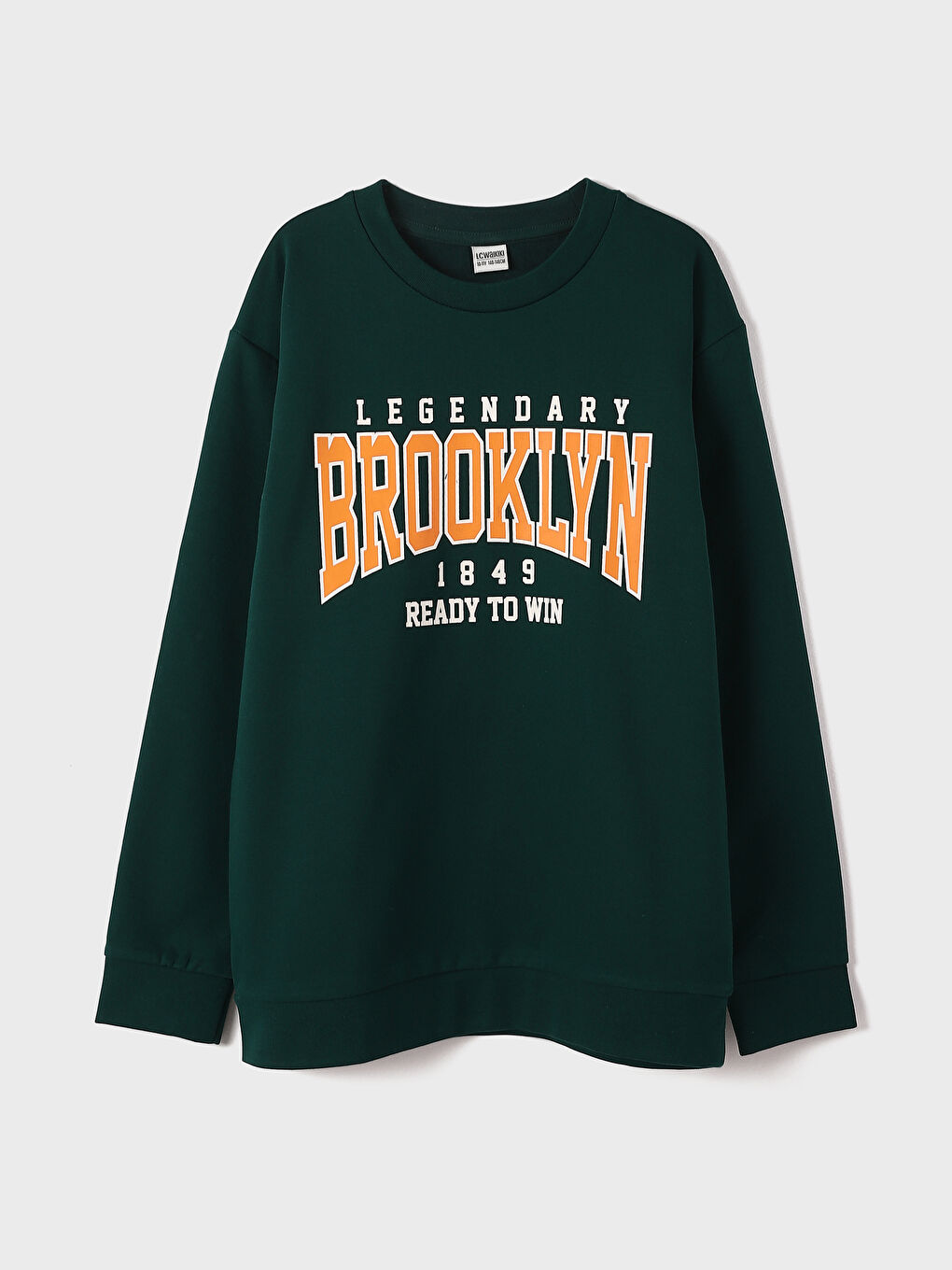 Crew Neck Printed Long Sleeve Boys' Sweatshirt