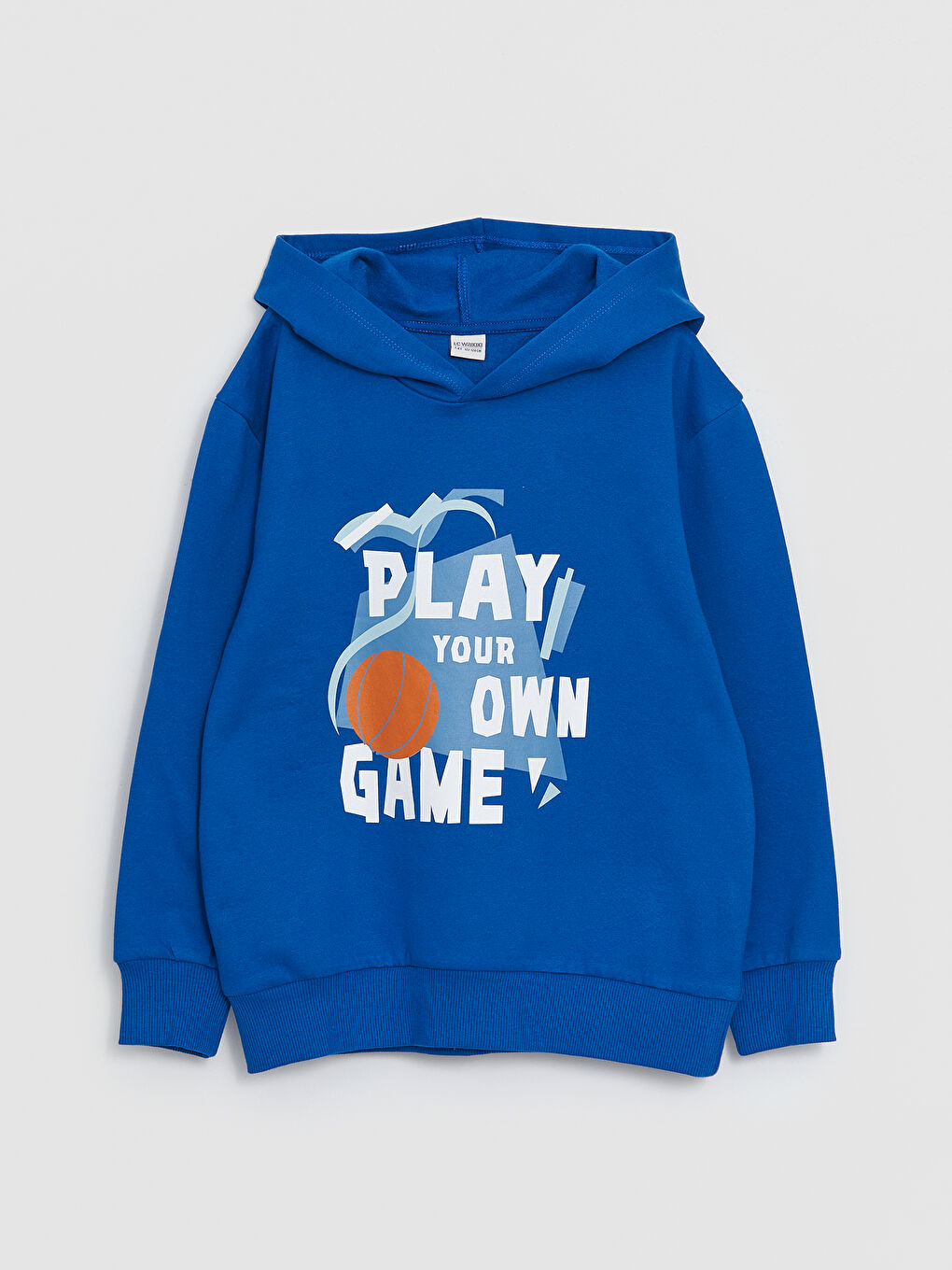 Mavi Kapüşonlu Erkek Çocuk Sweatshirt