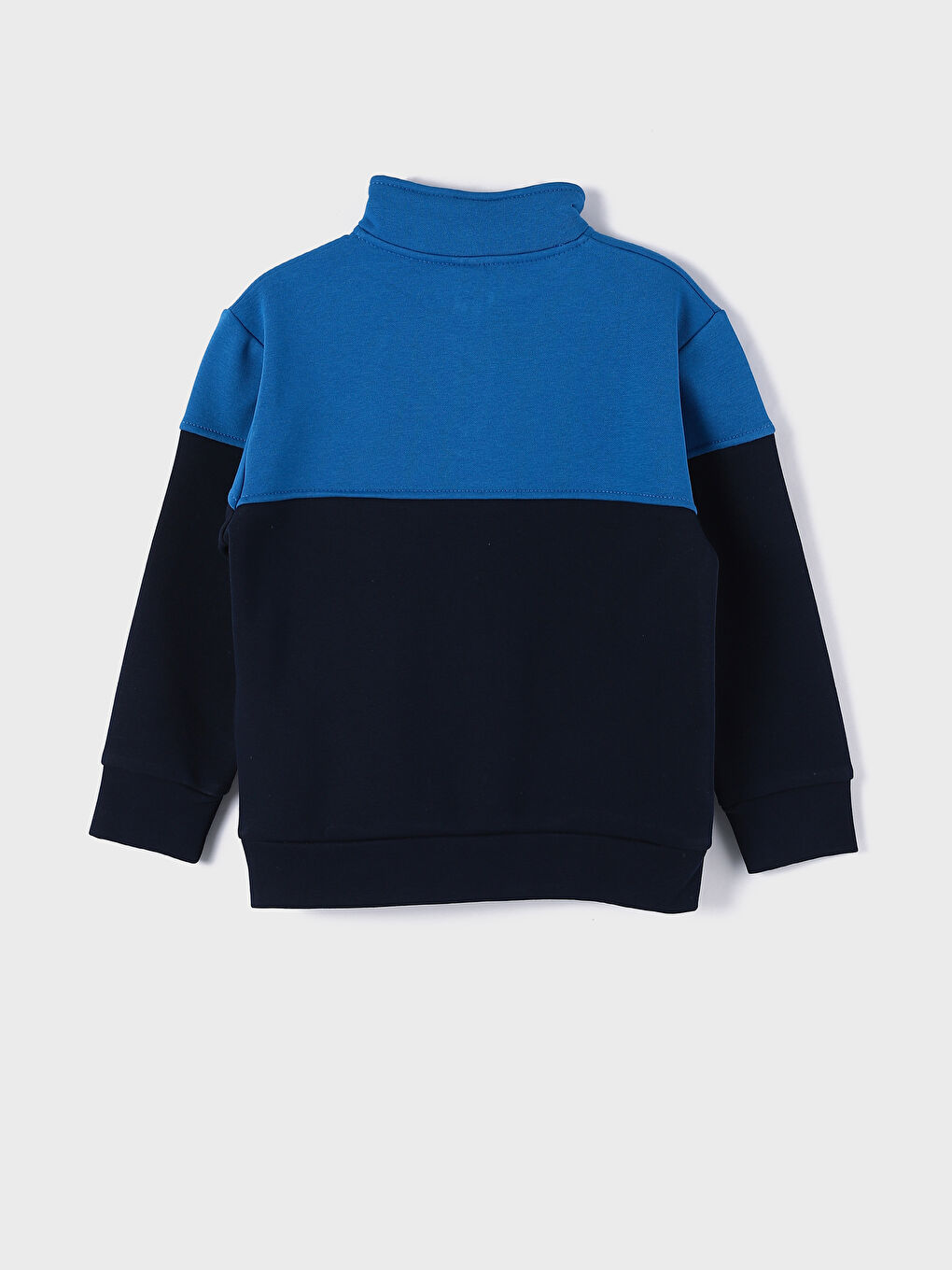 سويت شيرت بسحاب للأولاد بياقة قمع وكم طويل مطبوع-1