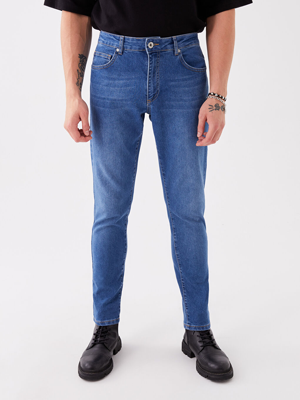 XSIDE Orta Mavi Slim Fit Erkek Jean Pantolon - 2