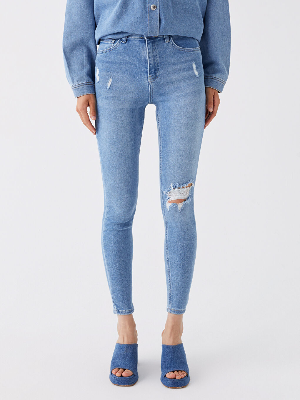 İndigo Jüpiter Süper Skinny Fit Kadın Jean Pantolon-1