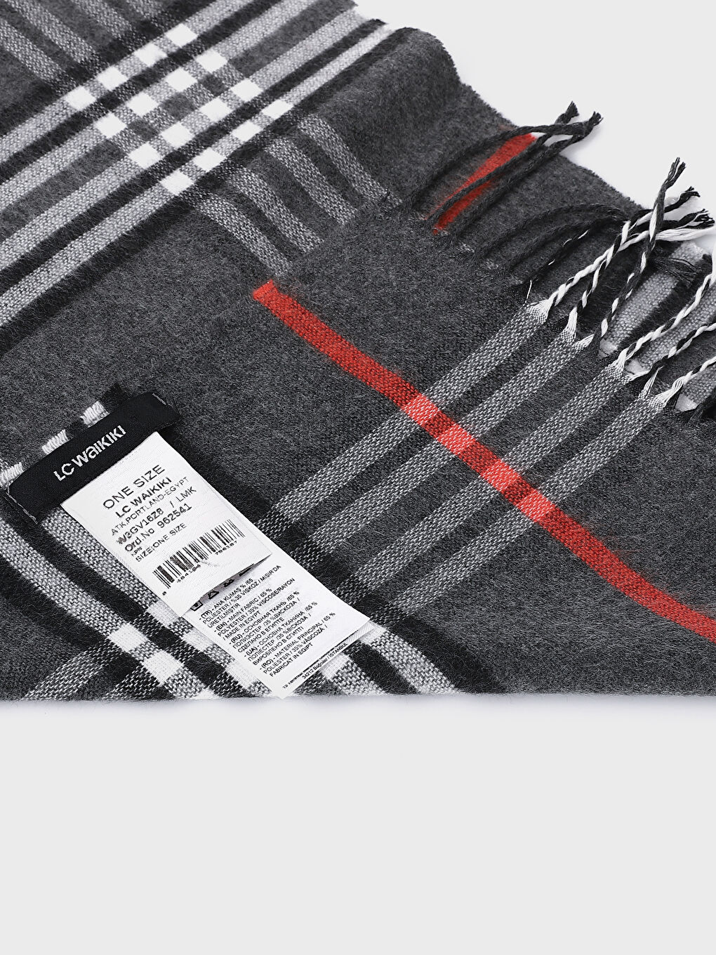 سكارف كاروهات للرجال بتفاصيل شراشيب-3