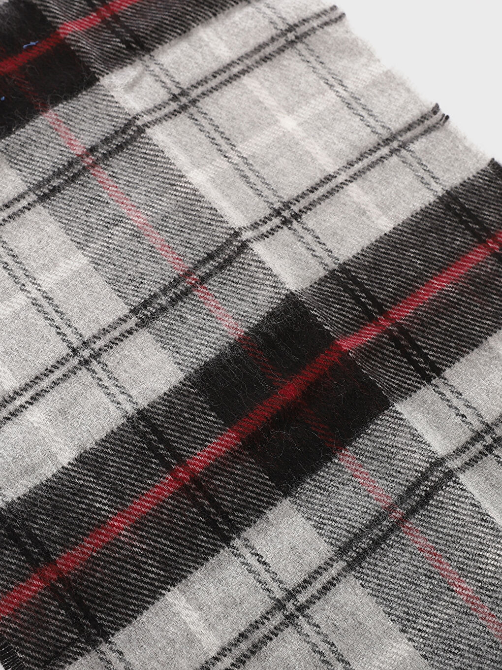 Plaid Patterned Fringed Men's Scarf-2