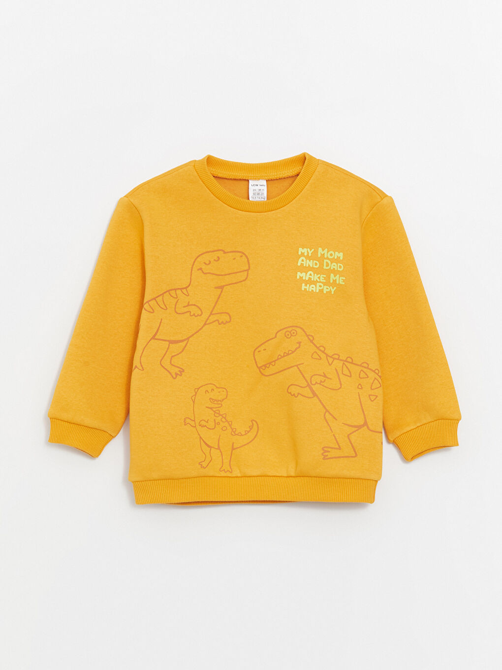 سويت شيرت مطبوع كم طويل بياقة دائرية للأولاد الرضع