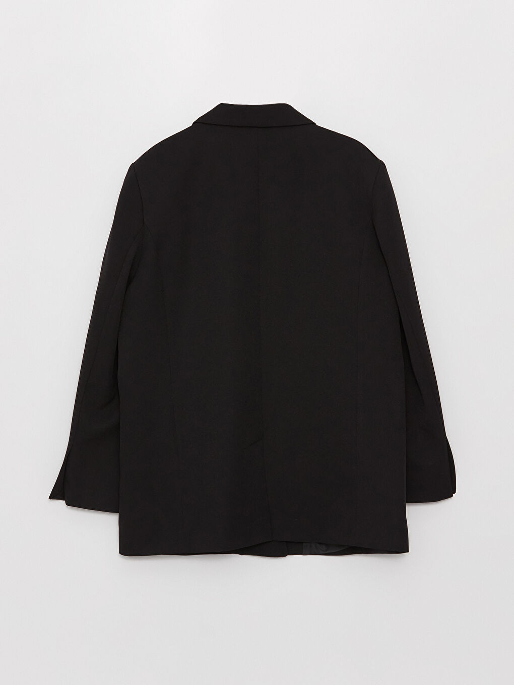 Siyah Düz Uzun Kollu Kadın Blazer Ceket-7