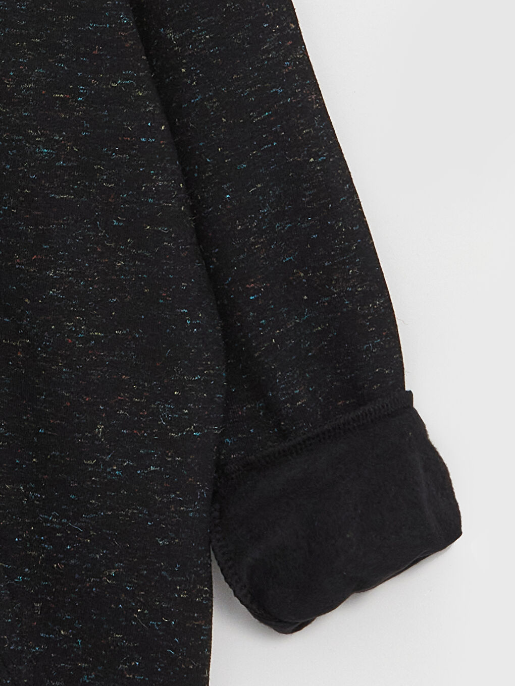 Siyah Baskılı Uzun Kollu Erkek Çocuk Hoodie-2