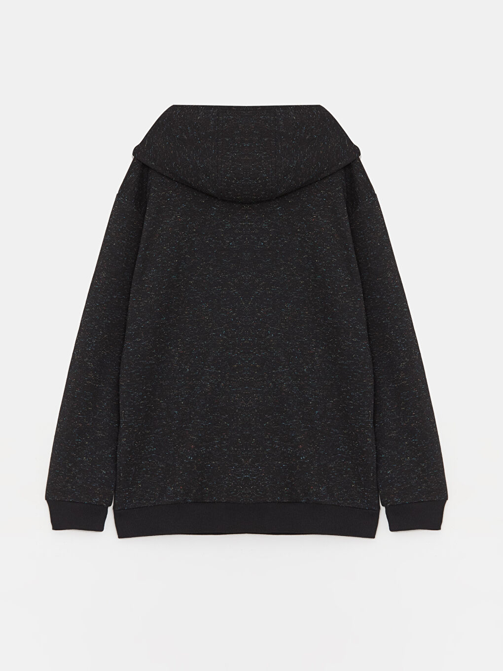 Siyah Baskılı Uzun Kollu Erkek Çocuk Hoodie-1