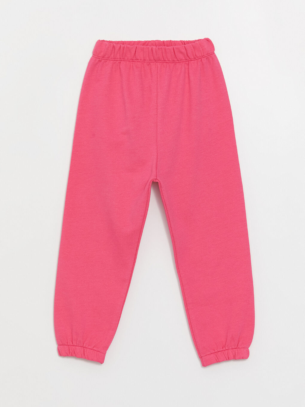 LCW baby Pembe Bisiklet Yaka Baskılı Kız Bebek Sweatshirt ve Pantolon 2'li Takım - 4