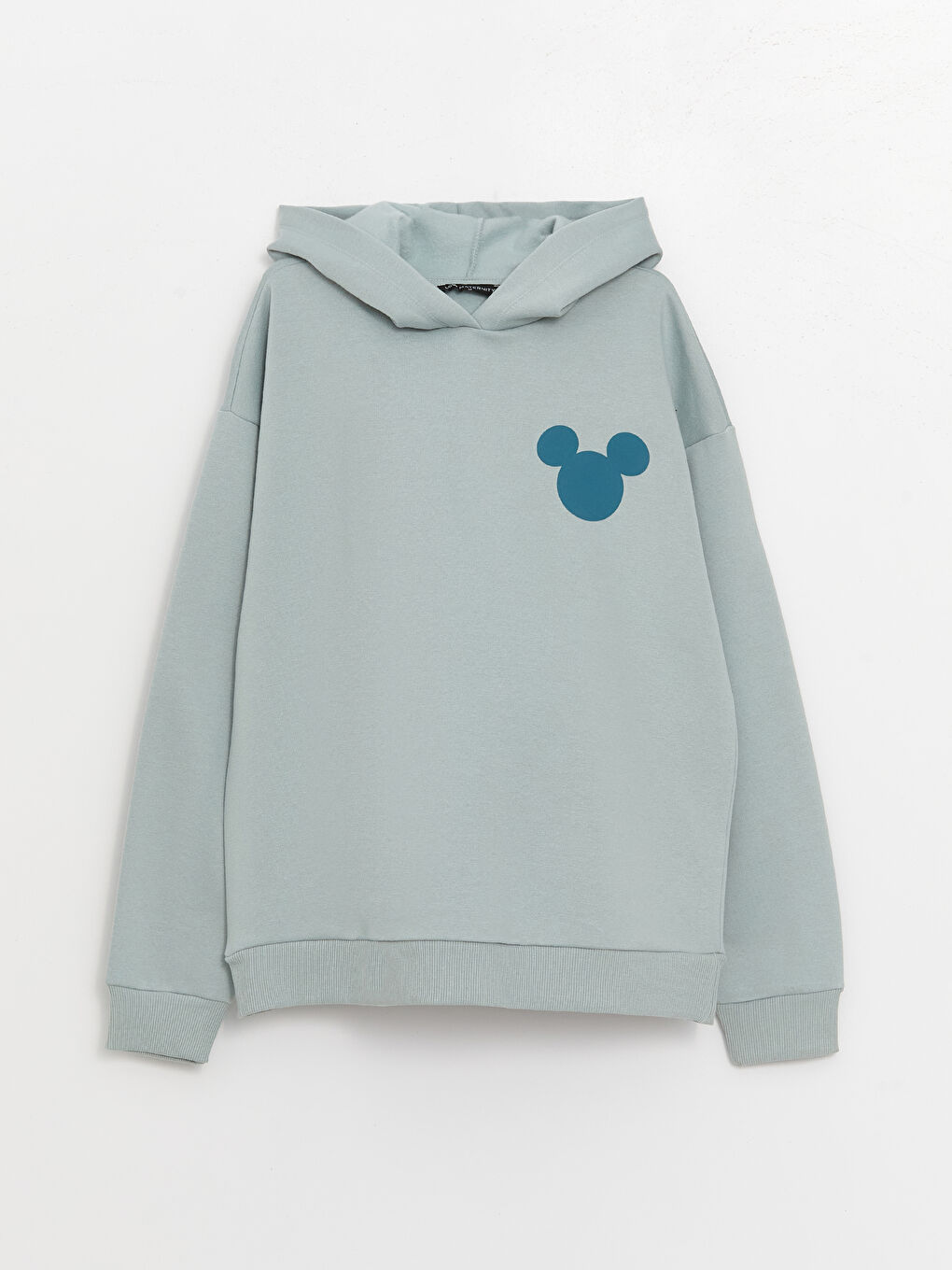 LCWAIKIKI Maternity Mat Yeşil Mickey Mouse Baskılı Uzun Kollu Hamile Hoodie - 5