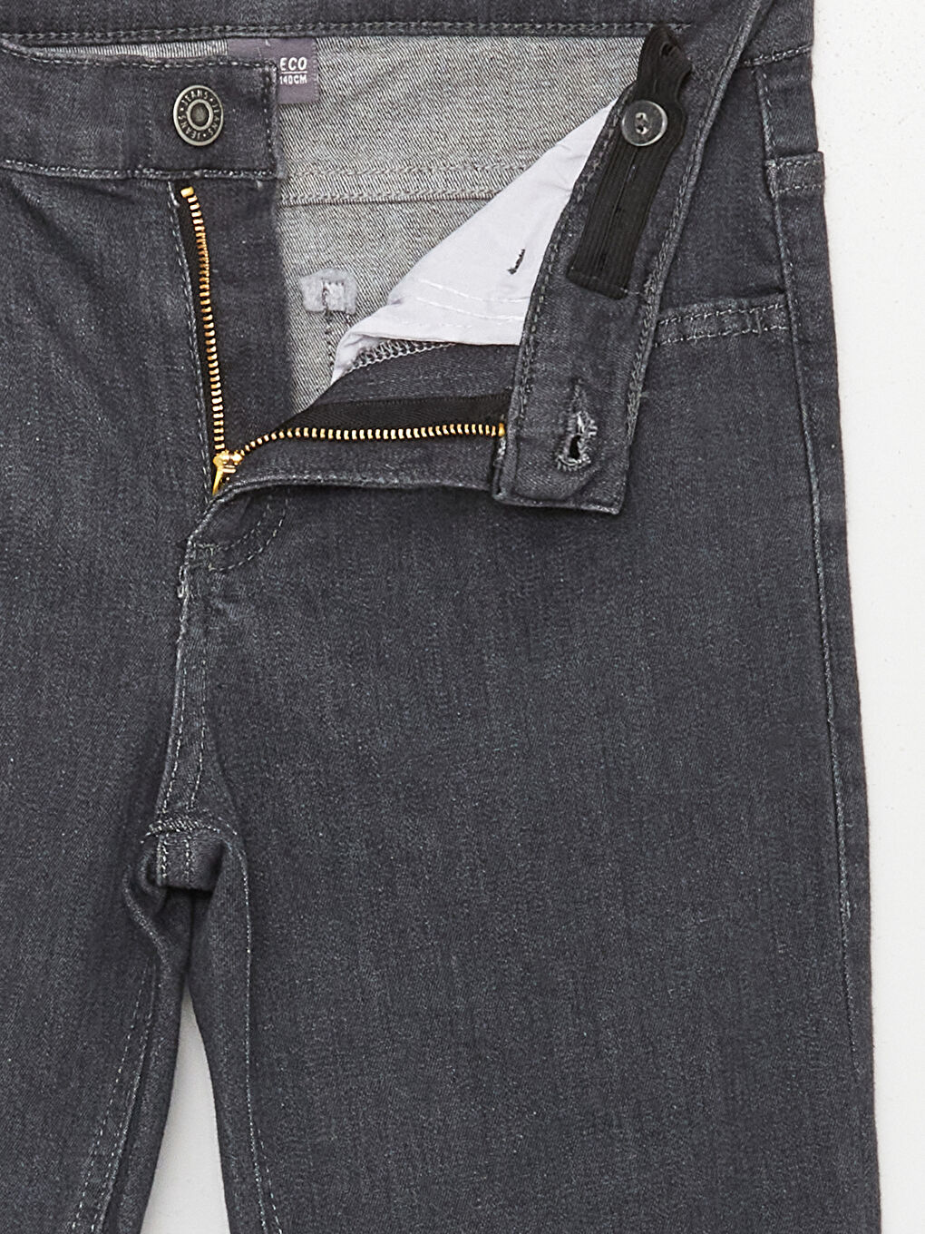 LCW ECO Gri Beli Ayarlanabilir Lastikli Erkek Çocuk Jean Pantolon - 4