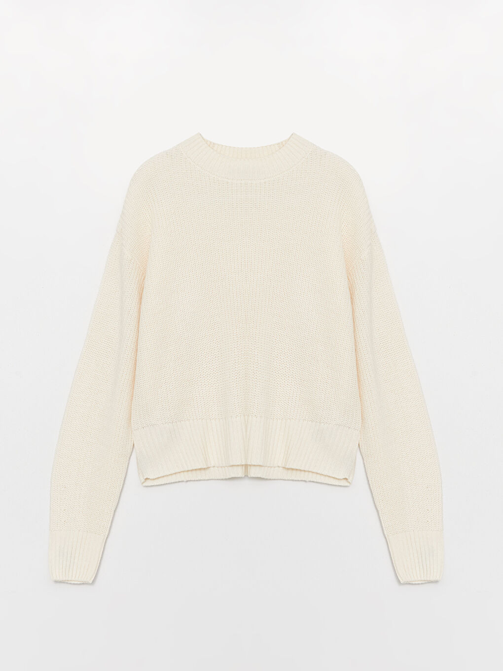 Pull-over en Tricot à Col Rond à Motifs Manches Longues pour Femmes-5