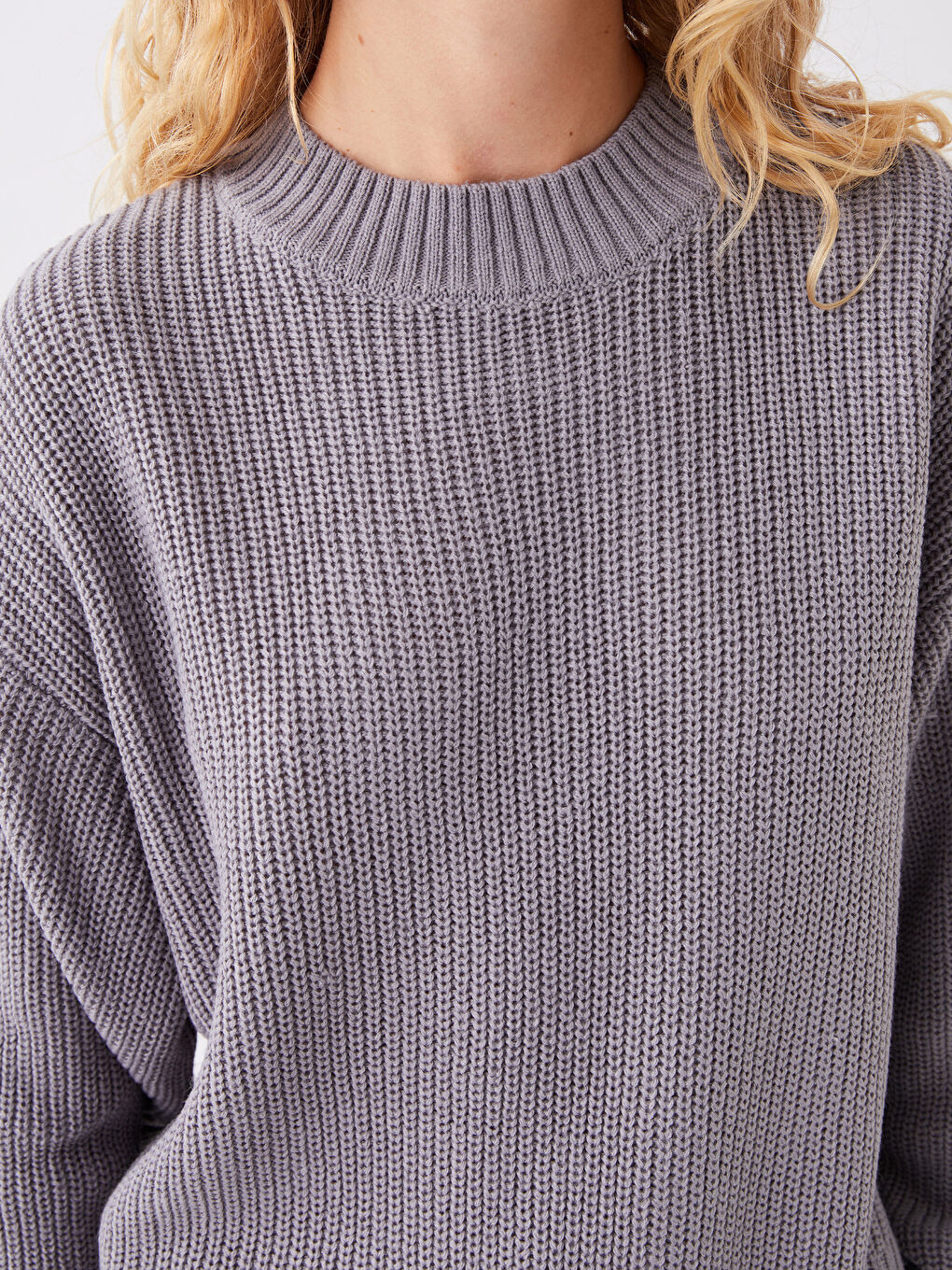 XSIDE Pull-over en Tricot à Col Rond à Motifs Manches Longues pour Femmes -W3H458Z8-VDL