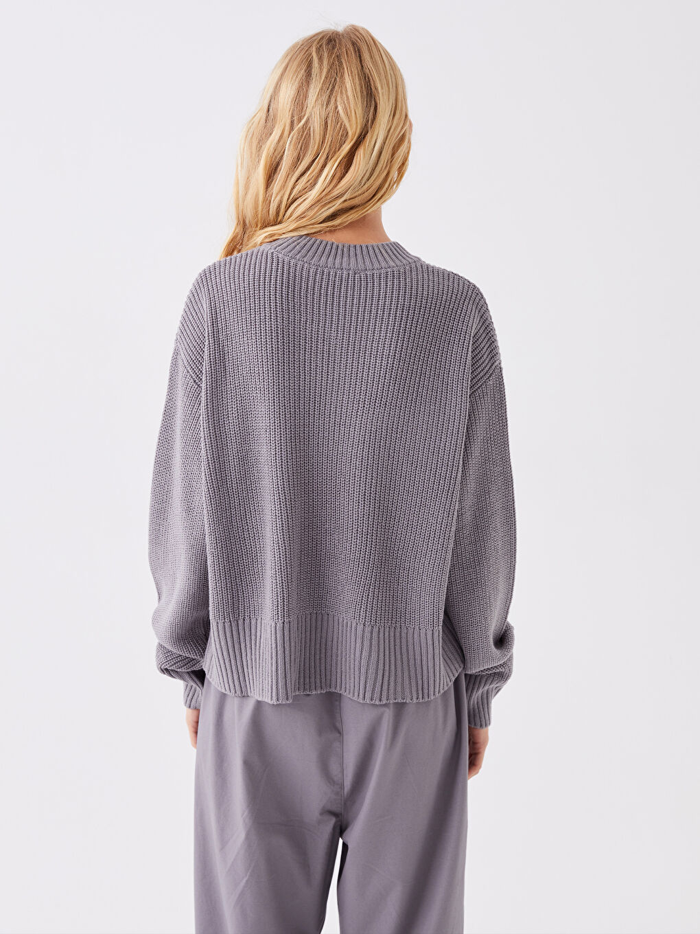 XSIDE Pull-over en Tricot à Col Rond à Motifs Manches Longues pour Femmes -W3H458Z8-VDL
