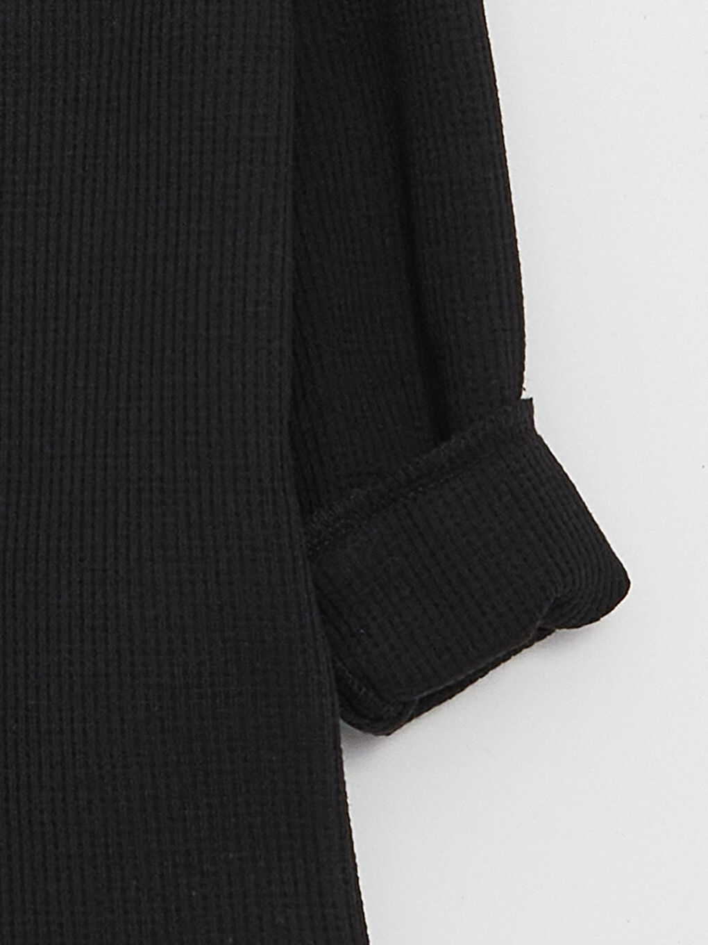 Siyah Bisiklet Yaka Uzun Kollu Erkek Çocuk Tişört-2