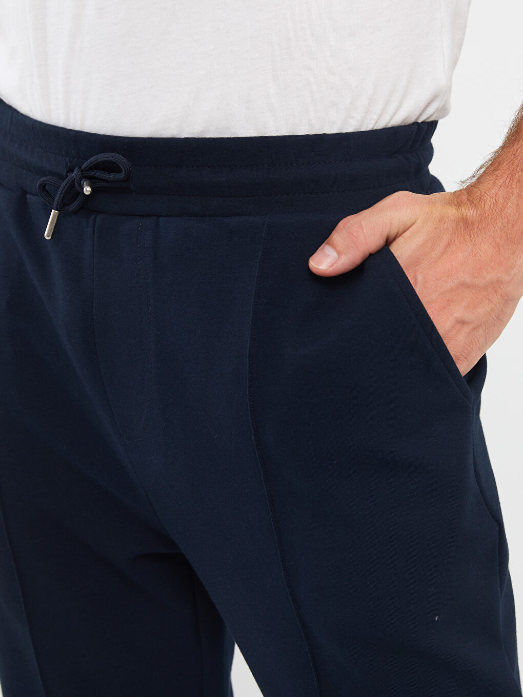 Lacivert Standart Kalıp Erkek Eşofman Altı-3