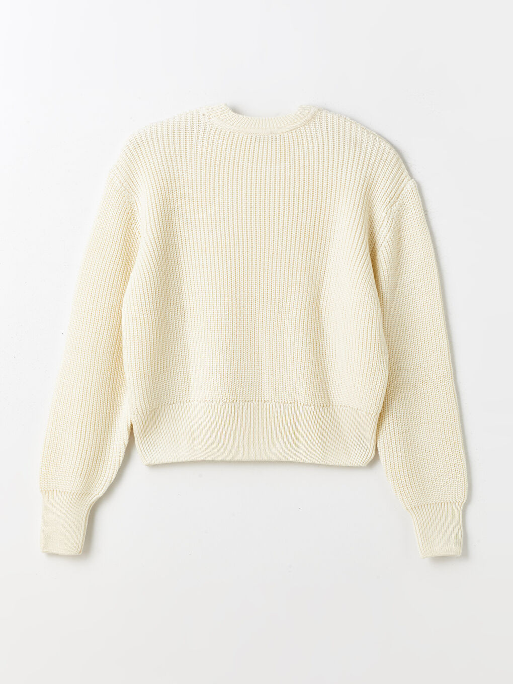 سترة تريكو سادة بياقة دائرية وأكمام طويلة للسيدات-7