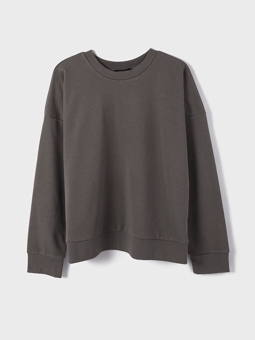 Women's Crew Neck Plain Sweatshirt -W3H604Z8-GYQ