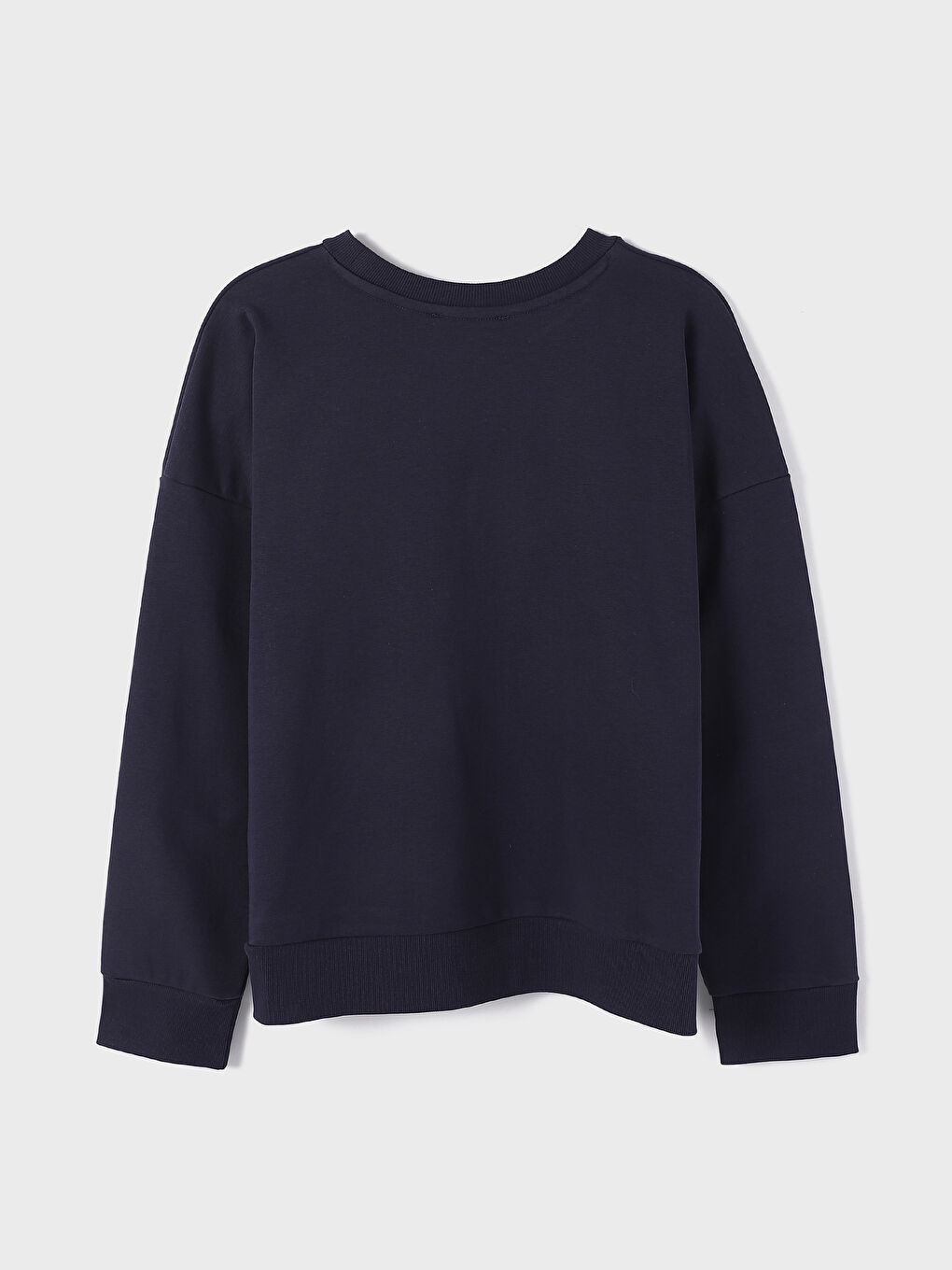 سويت شيرت سادة بياقة دائرية للسيدات-1