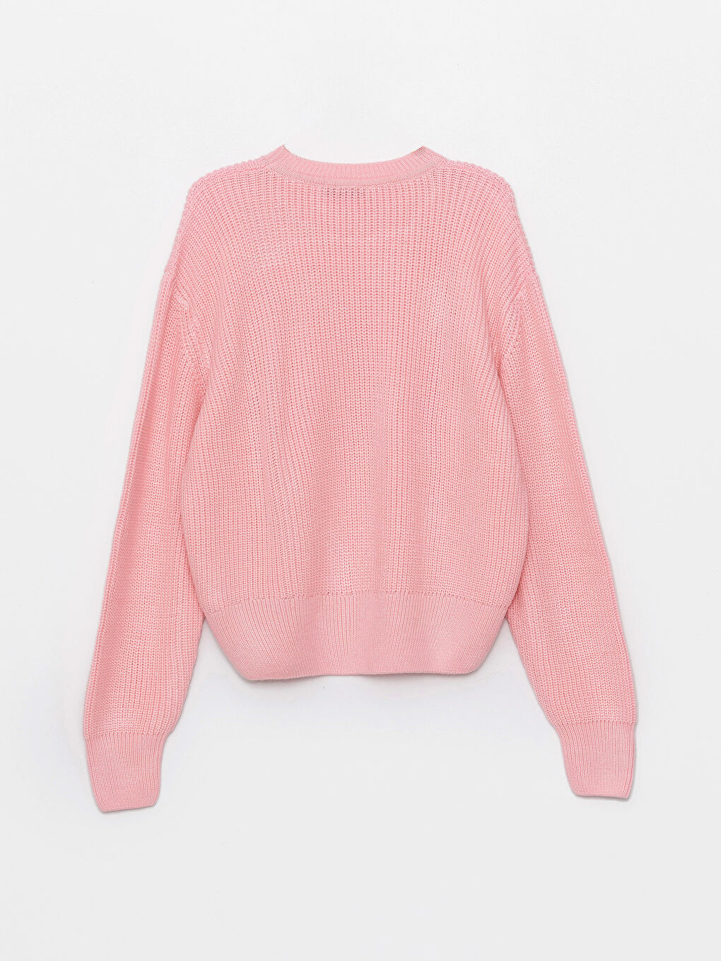 Crew Neck Plain Long Sleeve Women's Knitwear Sweater-7