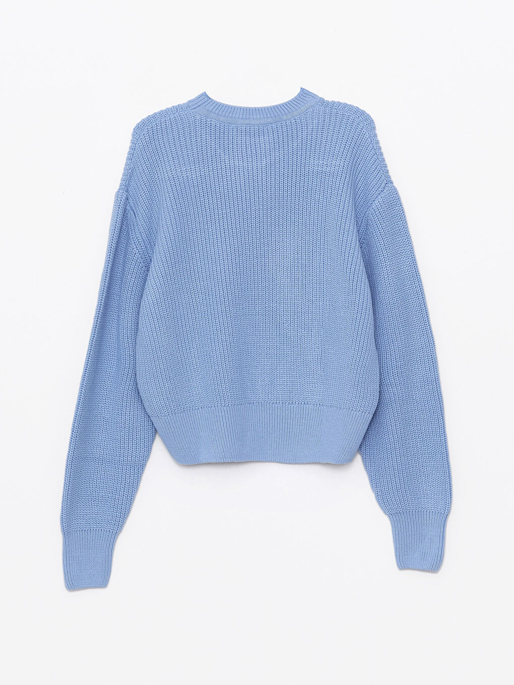 Crew Neck Plain Long Sleeve Women's Knitwear Sweater-7