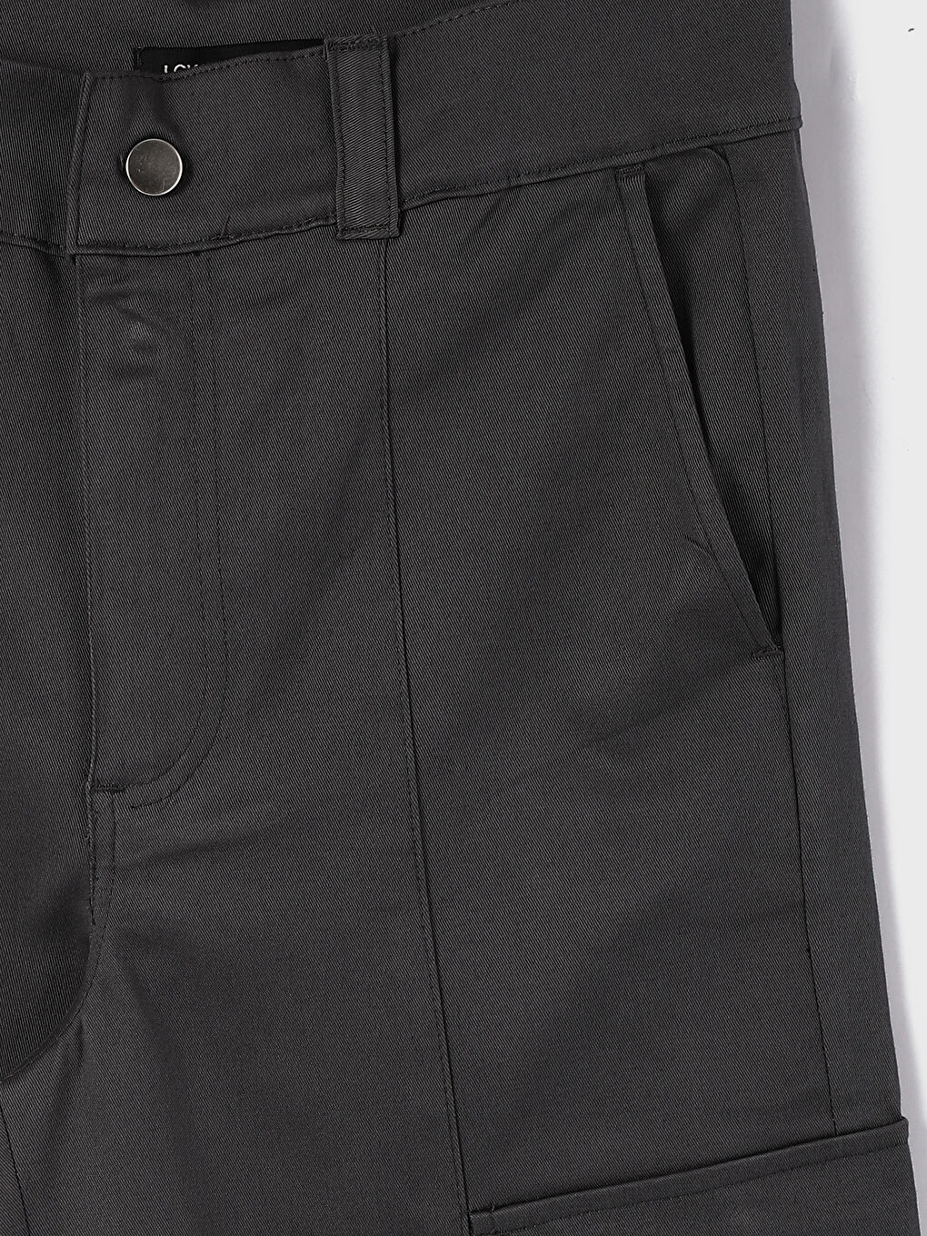 Relaxed Fit Plain Wide Leg Women's Cargo Trousers-2