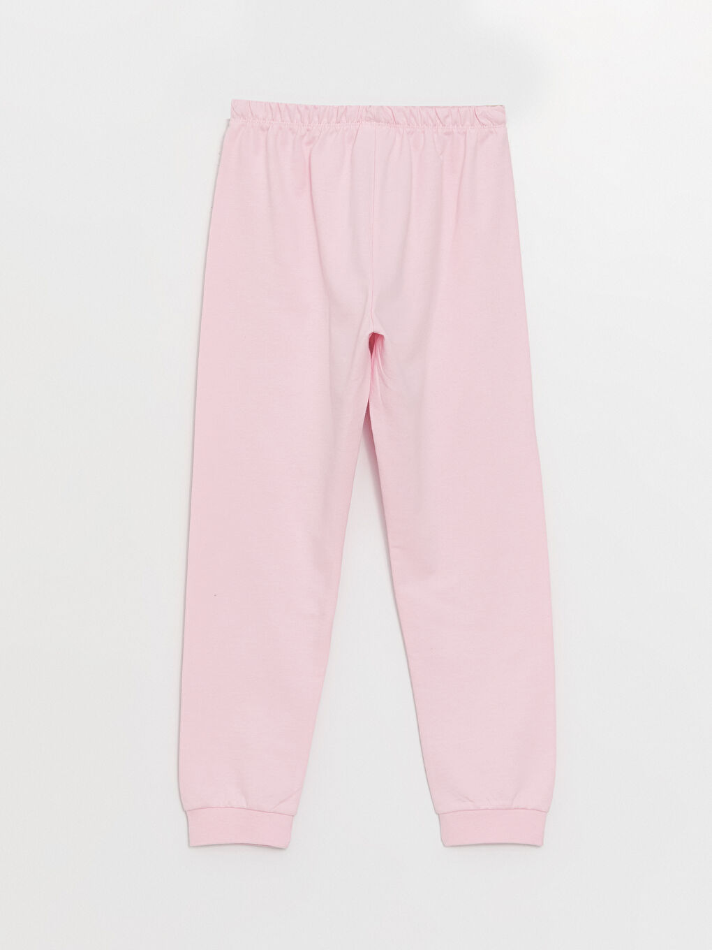 LCW Kids Pembe Bisiklet Yaka Baskılı Uzun Kollu Kız Çocuk Pijama Takımı - 6