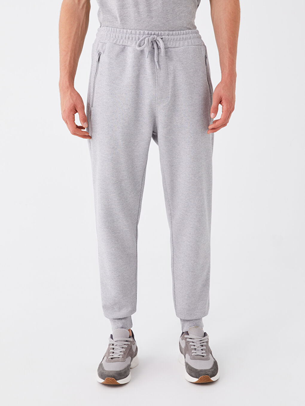 Gri Slim Fit Erkek Jogger Eşofman Altı-2