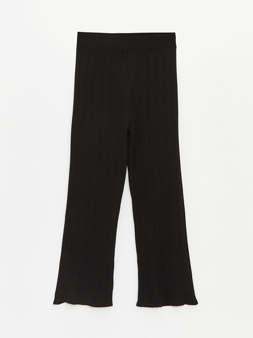 Women's Elasticated Waist Plain Knitwear Trousers-6