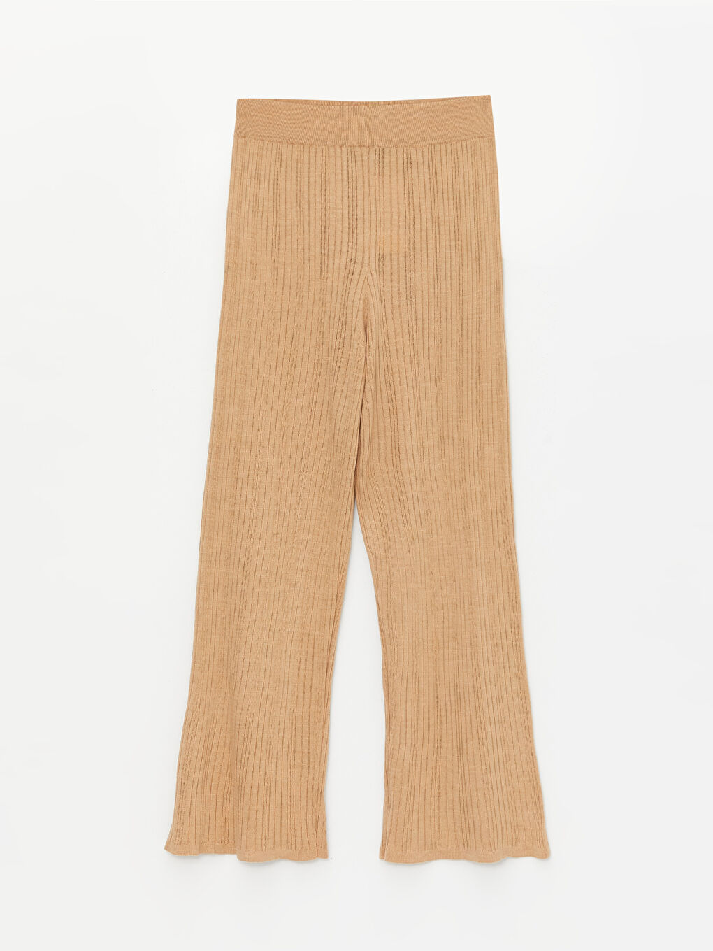 Women's Elasticated Waist Plain Knitwear Trousers -W3H737Z8-VHP
