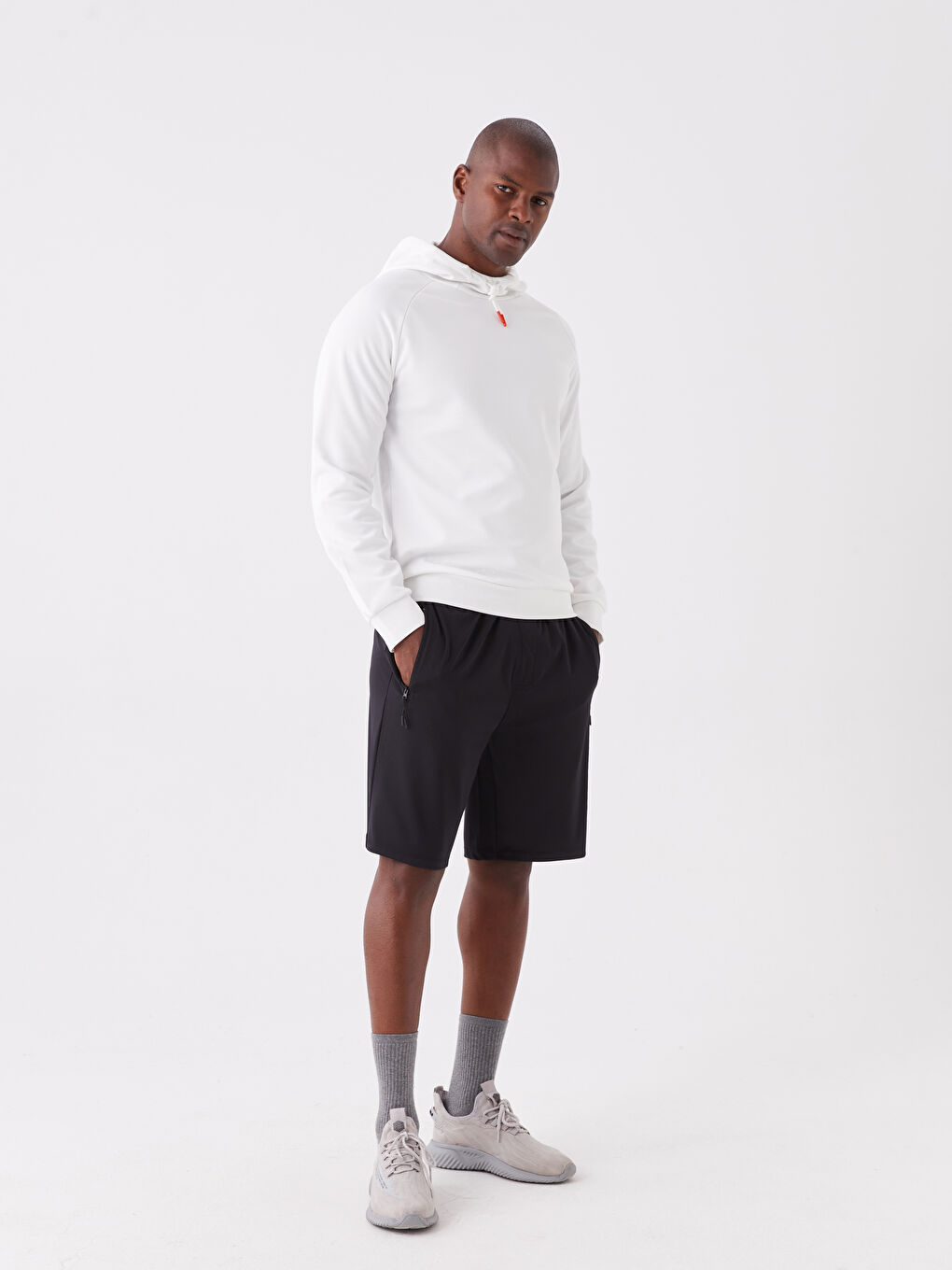 Siyah Slim Fit Erkek Bermuda Şort