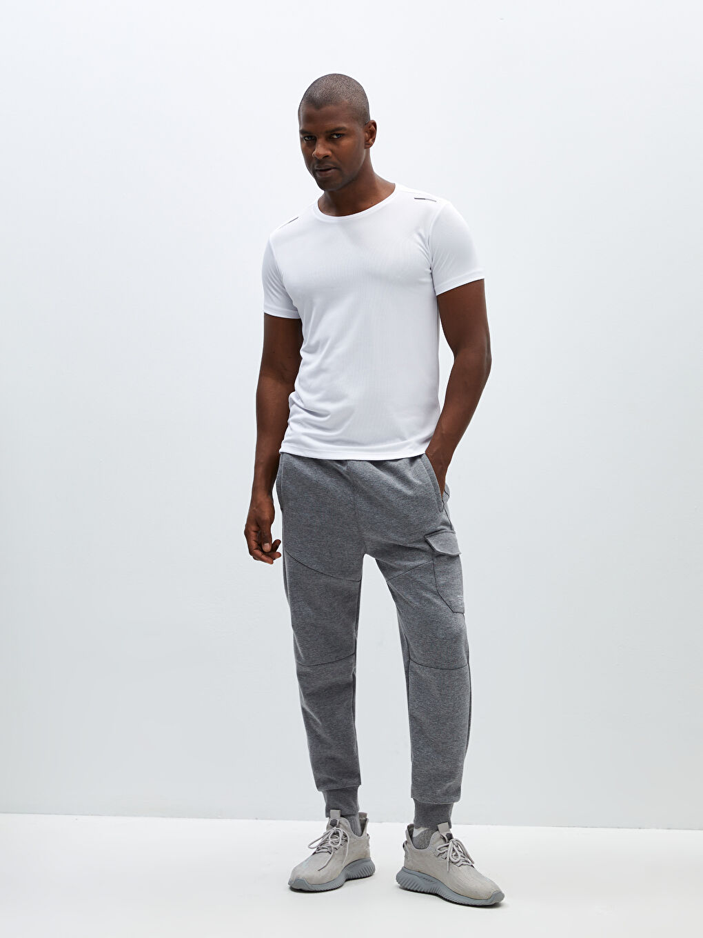 Xside Active Gri Melanj Slim Fit Erkek Jogger Eşofman Altı