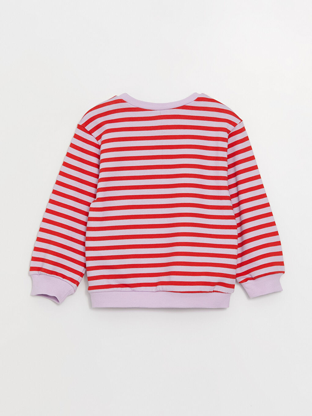 LCW baby Lila Çizgili Bisiklet Yaka Baskılı Kız Bebek Sweatshirt 3'lü - 9