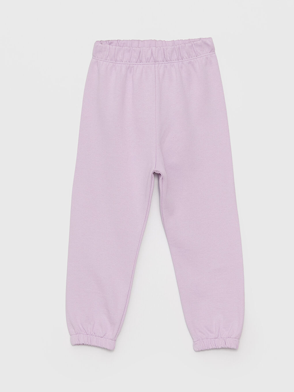 Lila Beli Lastikli Baskılı Kız Bebek Eşofman Alt 2'li-2